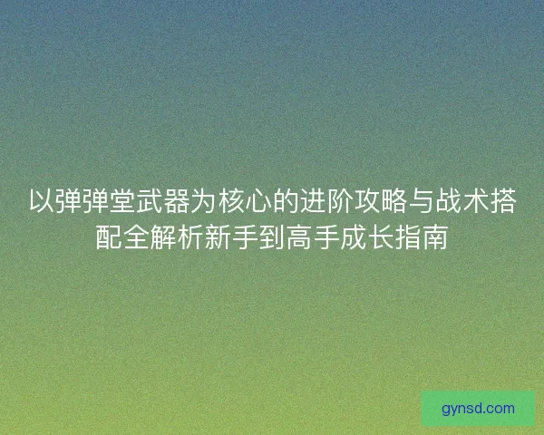 以弹弹堂武器为核心的进阶攻略与战术搭配全解析新手到高手成长指南